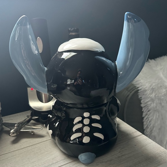 Disney Stitch Skeleton Costume & Scrump Halloween Canister
